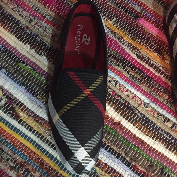 Never Worn Piergitar Plaid Men’s Loafers main image 4